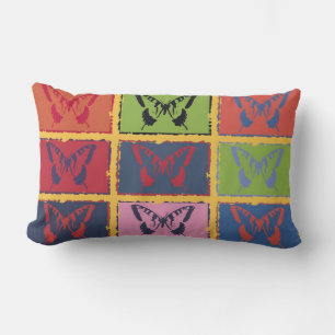 Coussin Rectangle Papillon coloré vintage