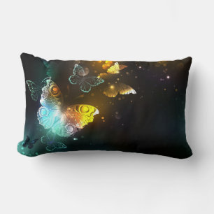 Coussin Rectangle Papillon lumineux et papillons de nuit