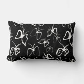 Coussin Rectangle Papillon noir et blanc (Recto)