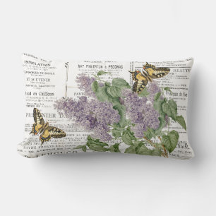 Coussin Rectangle Papillon Papilio Lilac Annonces de journaux frança