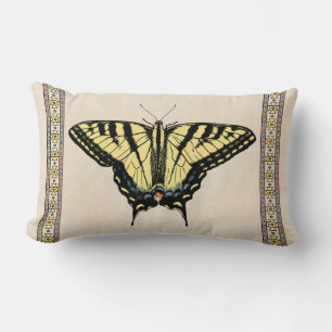 Coussin Rectangle Papillon Swallowtail Jaune du Sud-Ouest