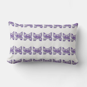 Coussin Rectangle Papillons Fleuris
