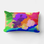 Coussin Rectangle Papillons Kaleidoscope arc-en-ciel (Recto)