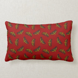 Coussin Rectangle Papillons magiques en rouge