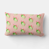 Coussin Rectangle Papillons Rose et Vert Fantaisie (Verso)