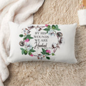 Coussin Rectangle Par ses blessures nous sommes guéris 53:5 d'Isaïe (Couverture)