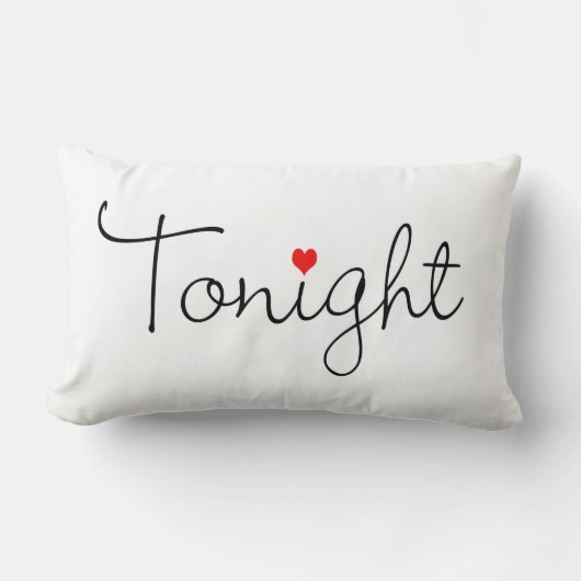 Coussin Rectangle Parler au lit ce soir/Pas ce soir (Recto)