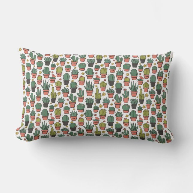 Coussin Rectangle "Parti Plante à pots" (Recto)