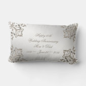 Coussin Rectangle Parties scintillant 60e anniversaire Mariage Lumba (Verso)