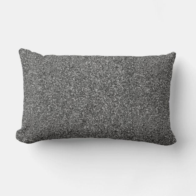 Coussin Rectangle Parties scintillant argenté Sparkter Lumbar Cushio (Recto)