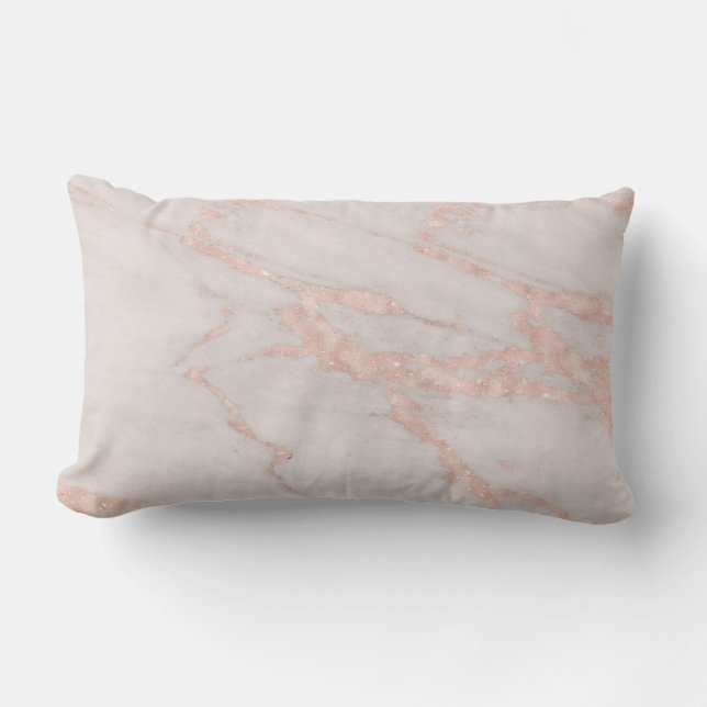 Coussin Rectangle Parties scintillant de luxe Rose rose pâle  en mar (Recto)