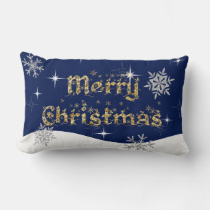 Coussin Rectangle Parties scintillant de Noël simple et élégante