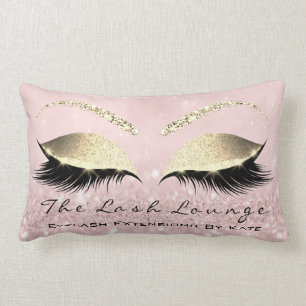 Coussin Rectangle Parties scintillant d'or rose  de maquillage beaut