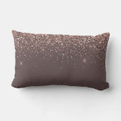 Coussin Rectangle Parties scintillant en or rose rose pâle en terre  (Verso)