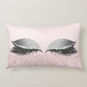 Coussin Rectangle Parties scintillant gris argent Lash Glam Maquilla
