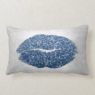 Coussin Rectangle Parties scintillant Lièvres Gris Pastel Denim Maqu