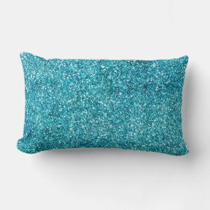 Coussin Rectangle Parties scintillant Mermaid Aqua Glitz
