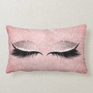 Coussin Rectangle Parties scintillant noire rose Rose Séquence de m