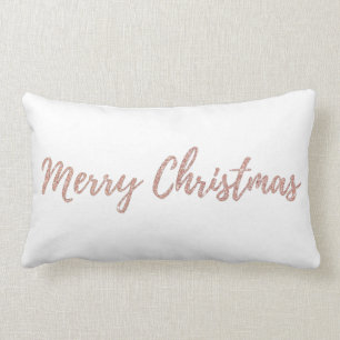 Coussin Rectangle Parties scintillant rose Joyeux Noël