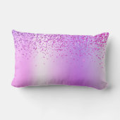 Coussin Rectangle Parties scintillant violet Monogramme Nom Luxury G (Verso)