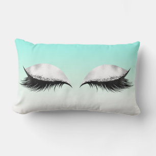 Coussin Rectangle Parties scintillant Yeux Lashes De Maquillage Turq