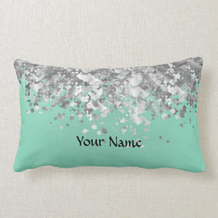 Coussin Rectangle Parties scintillantes en bon état pâles de vert