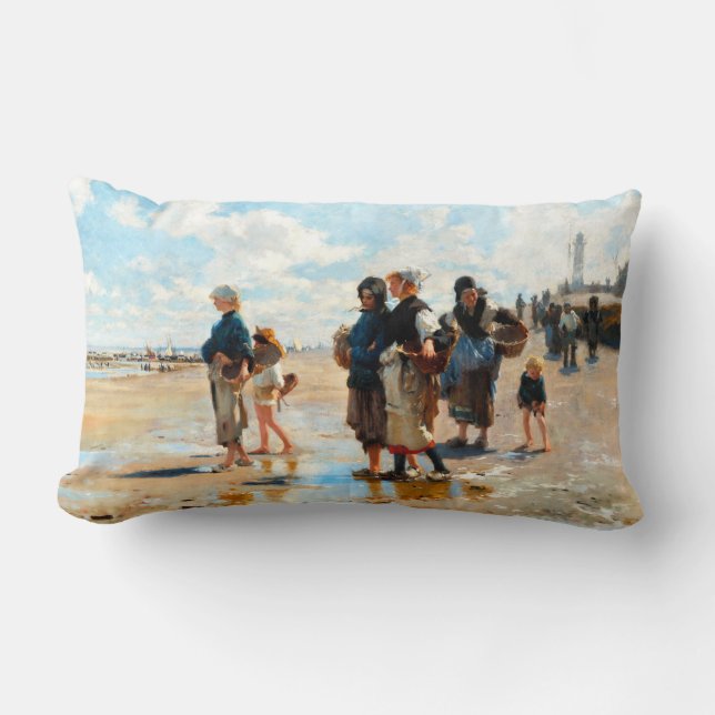 Coussin Rectangle Partir à la pêche par John Singer Sargent (Recto)