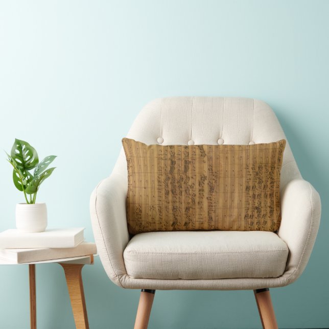 Coussin Rectangle Partition vintage de Johann Sebastian Bach (Chaise)