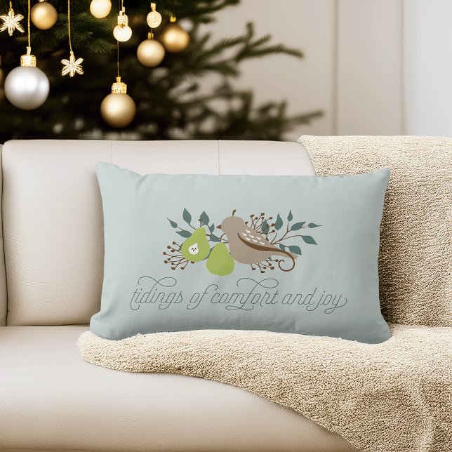 Coussin Rectangle Partridge et Pear Holiday (Créateur téléchargé)