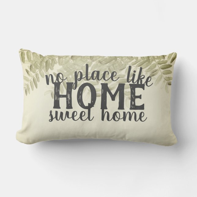 Coussin Rectangle pas de place comme chez soi citer l'art nature (Recto)