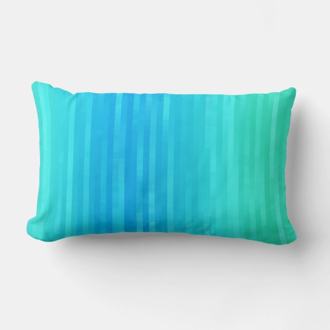 Coussin Rectangle Pastel Abstrait Art Turquoise Turquoise Bleu Vert (Recto)