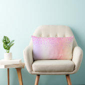 Coussin Rectangle Pastel Arc-en-ciel rose or violet Parties scintill (Chaise)