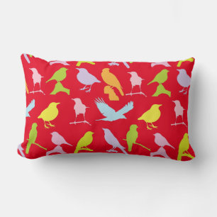 Coussin Rectangle Pastel Coloured Variété d'oiseaux Motif