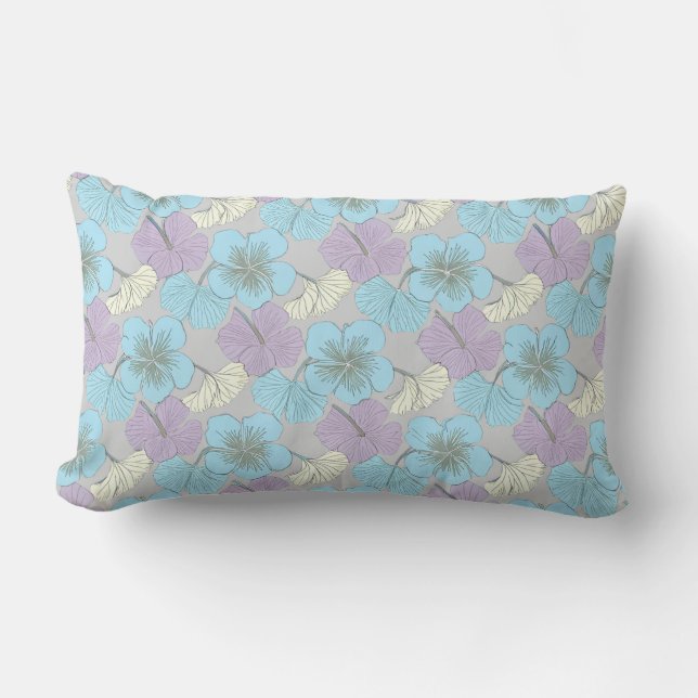 Coussin Rectangle "Pastel Floral Lumbar Coussin" (Recto)