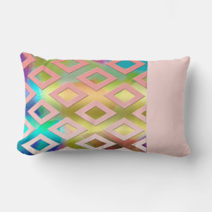 Coussin Rectangle Pastel Pop : Bloc de couleur géométrique