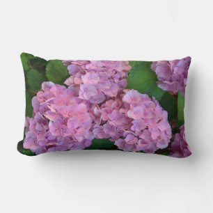Coussin Rectangle Pastel rose Hortensia hydrangea fleurs