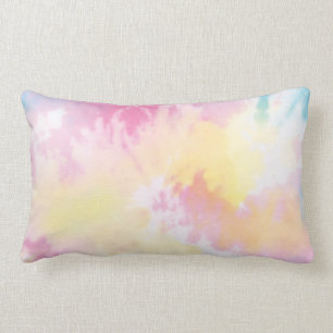 Coussin Rectangle Pastel Tie Dye Lumbar Jeu d'oreiller