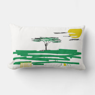 Coussin Rectangle Paysage africain Peinture Afrique Jeu d'oreiller