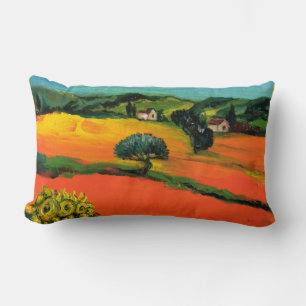 COUSSIN RECTANGLE PAYSAGE DE LA TOSCANE AVEC DES TOURNESOLS