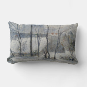 Coussin Rectangle Paysage d'hiver (par Paul Gaugin)