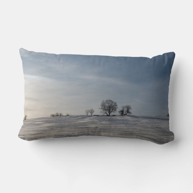 Coussin Rectangle Paysage enneigé  (Verso)