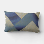 Coussin Rectangle Paysage maritime Abstrait fracturé Zig Zag Waves 0 (Verso)