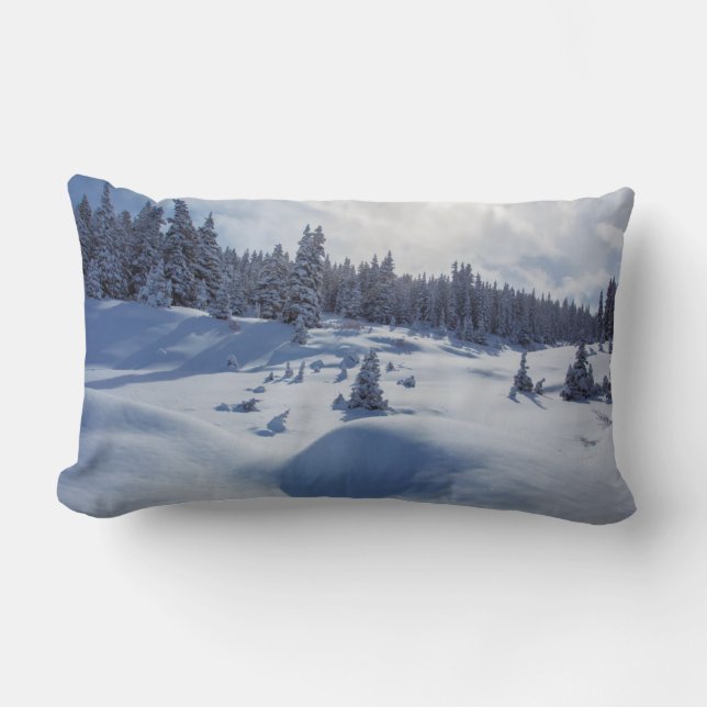 Coussin Rectangle Paysage neigeux (Recto)