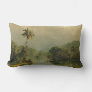 Coussin Rectangle Paysage tropical Église Frédéric Edwin