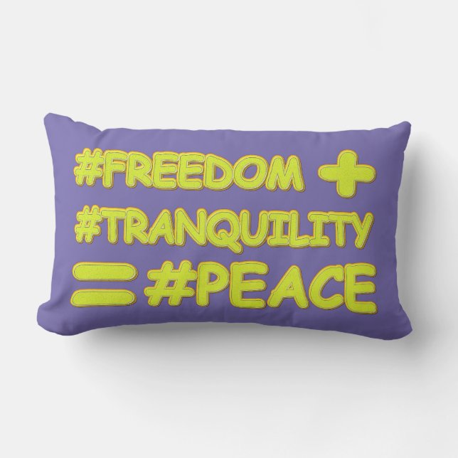 Coussin Rectangle "PEACE FORMULA EQUATION" Joli design. Commandez dè (Recto)