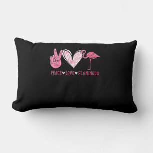 Coussin Rectangle Peace Love Flamingo Flamingo Lover
