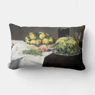 Coussin Rectangle Peaches au citron de la vie morte par Manet Impres