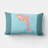 Coussin Rectangle Peaches le dauphin rose (Verso)