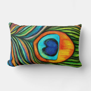 Coussin Rectangle Peacock Colorful Peacock Firebird Peather Peather