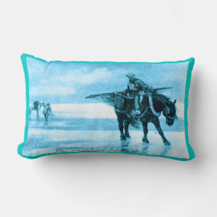 COUSSIN RECTANGLE "PÊCHEURS DE SHRIMP, COXYDE"
